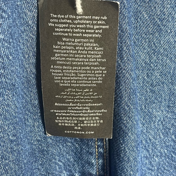 Cotton On Relaxed Cargo Jeans Nordic Blue Size 36 Vintage Fit Denim - Picture 3 of 10